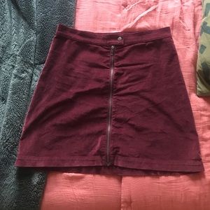 Maroon Madewell “Suede” Skirt